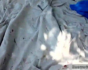 great ass teen girlfriend fucks outdoors in pov