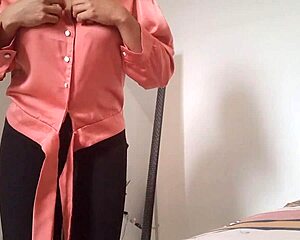Latina stepmom strips naked masturbates before work craving boss fuck