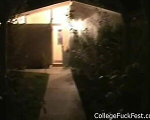 horny teen slut gets spitroasted at the frat party