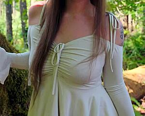 gamergirlroxy rocks fairy dress at wild forest party 🎉🌲