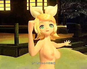 Kagamine Rin Nude Snow Thrills Deeply