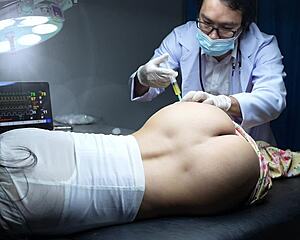 doctor fucks asian girl nonstop until she creampies