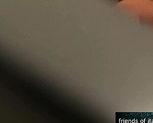 Two shaved blondes beg lucky guy: fuck our swollen pussies now!
