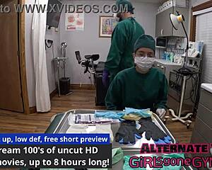 doctor aria nicole and doctor tampa trying on latex gloves