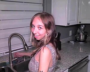 18yo stepdaughter breezy bri got creampied by stepdad seth