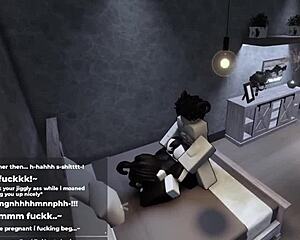 roblox bunny girl hops on my cock until she gets filled up