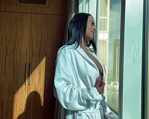 hotel window pounding leaves ava valentina soaked