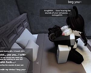 roblox bunny girl hops on my cock until she gets filled up