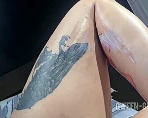 i went to apply my post-bath cream and i was really horny