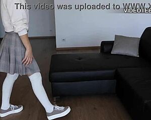  cute french teen does another casting interview