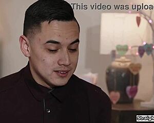 I dare my hot petite asian stepcousin to suck my uncut cock