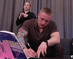 Naughty student studies with tutor