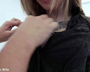 Stud fucks young wife Jaclyn Jordan anally as cuck watches