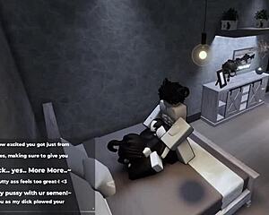 roblox bunny girl hops on my cock until she gets filled up