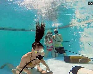 couple films eva sasalka underwater fucking