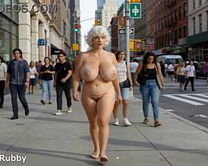 beautiful chubby bbw walks naked in public