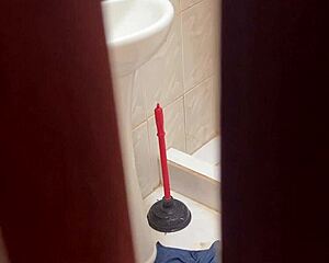 Spying on neighbor in shower today