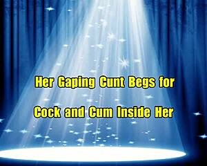 Her gaping cunt begs for cock and cum inside her 😈