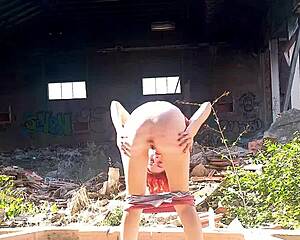 Ariel ortiz gets horny in abandoned ship and fists pussy