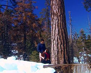 brunette milf eve lawrence fucking on snow