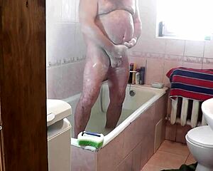 Beautiful Blonde Sexy Frina Shaved Balls And Pubis To Step Dad. Moms Husband Jerked Off Cock And He Cumshot In Bathroom