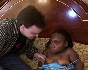 Black midget gets licked then fucked