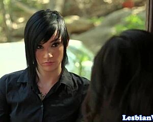Lesbian Beauty Strapon Fucked By Inked Gf