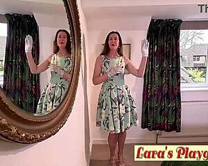 First spring rub with british mature lassie lara latex