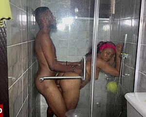Doggystyle bathroom sex
