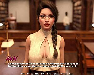 law school 13 - the librarian likes to show cleavage to her students