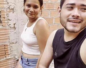 colombian girl gets fucked outside in public
