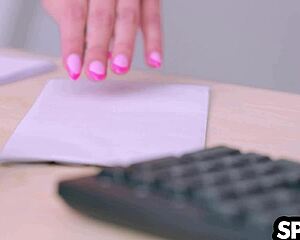 slutty secretary cindy shine seduces her hot boss