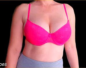 wifey tries on perfect bras and shows tits