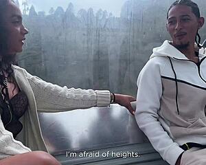 Latina bbw meets someone special during a ride on the cable car