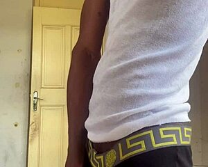 College Boy Jerking Off His Huge Cock