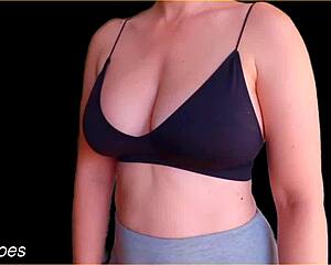 wifey tries on perfect bras and shows tits
