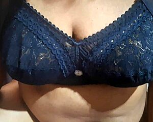 stepmom relaxes after bath with big natural tits