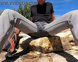 pissing my jeans and jerking off out in the desert