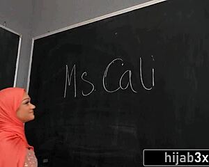 Hijabi Hottie Breaks Rules In Wild Office Gangbang