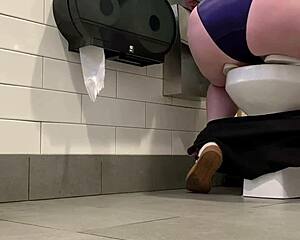 Fat pussy peeing in public toilets