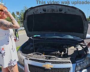 Car broke down and stranger helped with sex