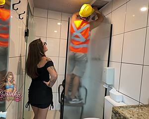 married woman hires handyman and pays with pussy and anal creampie