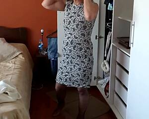 my beautiful and voluptuous wife dresses in erotic lingerie for work real cuckold
