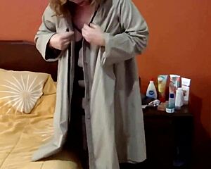 my beautiful and voluptuous wife dresses in erotic lingerie for work real cuckold