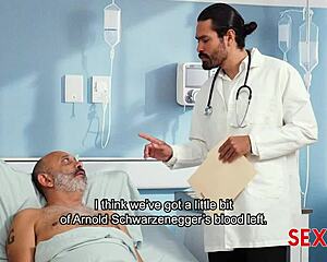 the doctor provides care to patient sharon piel at the hospital