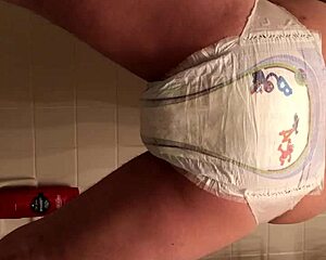 Enema cream and doll retro massage